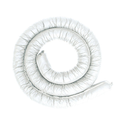 Absorbent fleece sock, oil version, 1200 mm, Ø 75 mm, white, pack of 20.