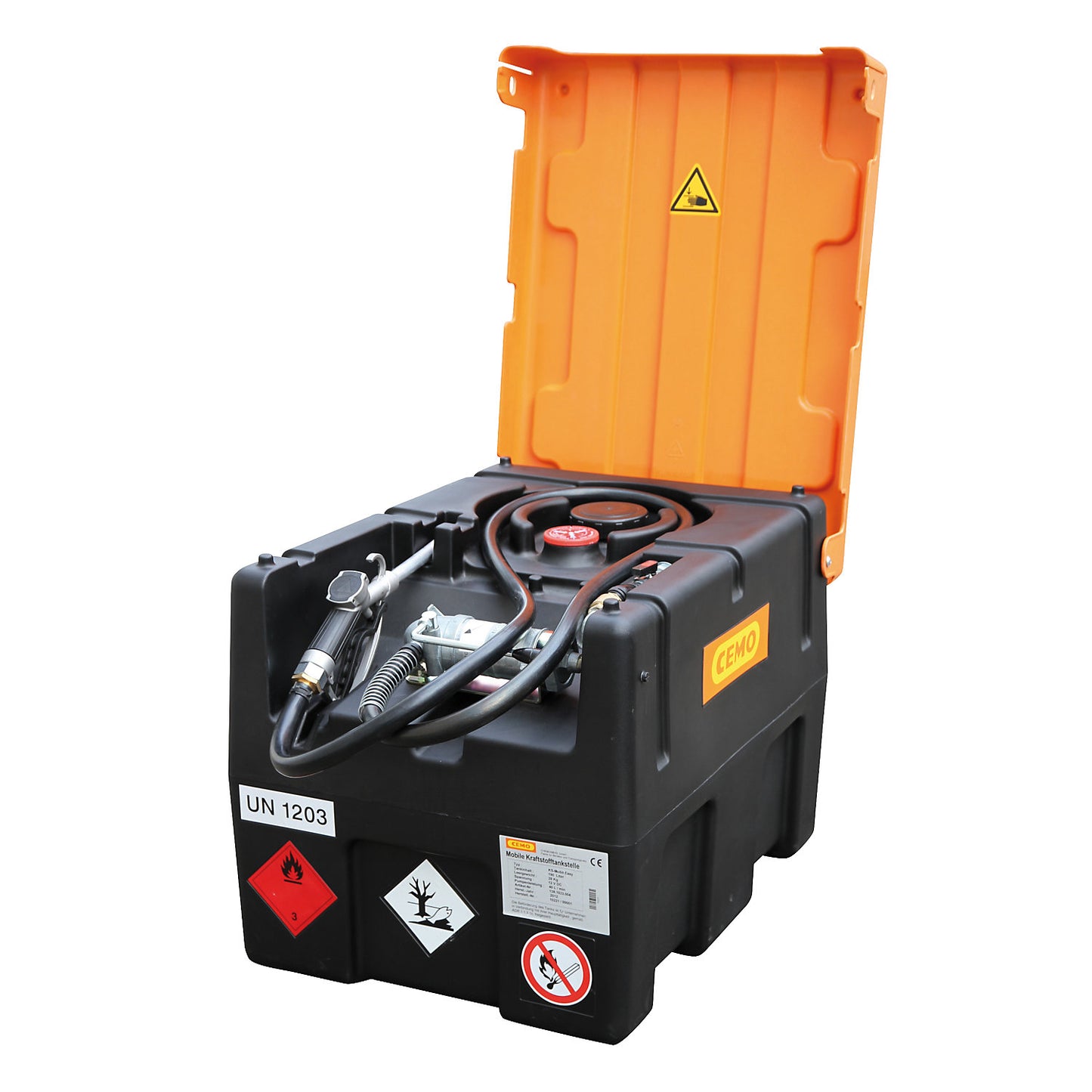 KS Mobile Easy petrol filling system, with hand pump, capacity 120 l, with hinged lid.