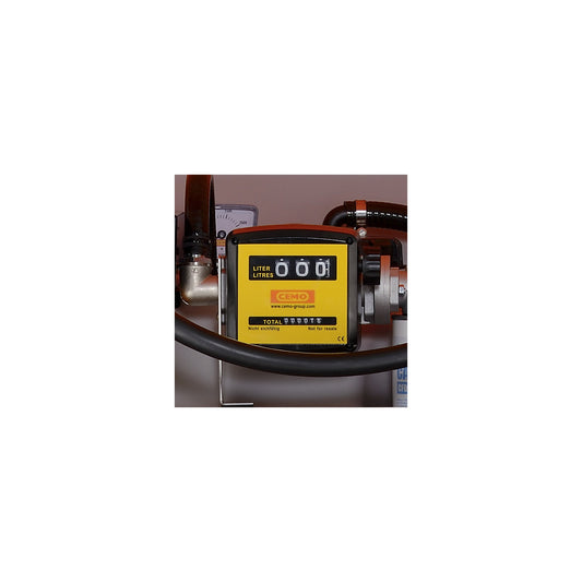 Counter for CUBE diesel tank, 3-digit tank gauge, black / yellow.