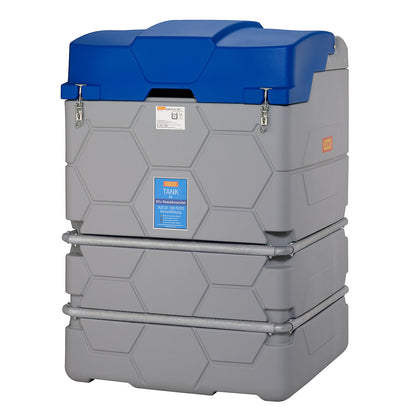 CUBE tank for AUS 32 (AdBlue®), Outdoor Basic, with hinged lid, height 1800 mm, capacity 1500 l.