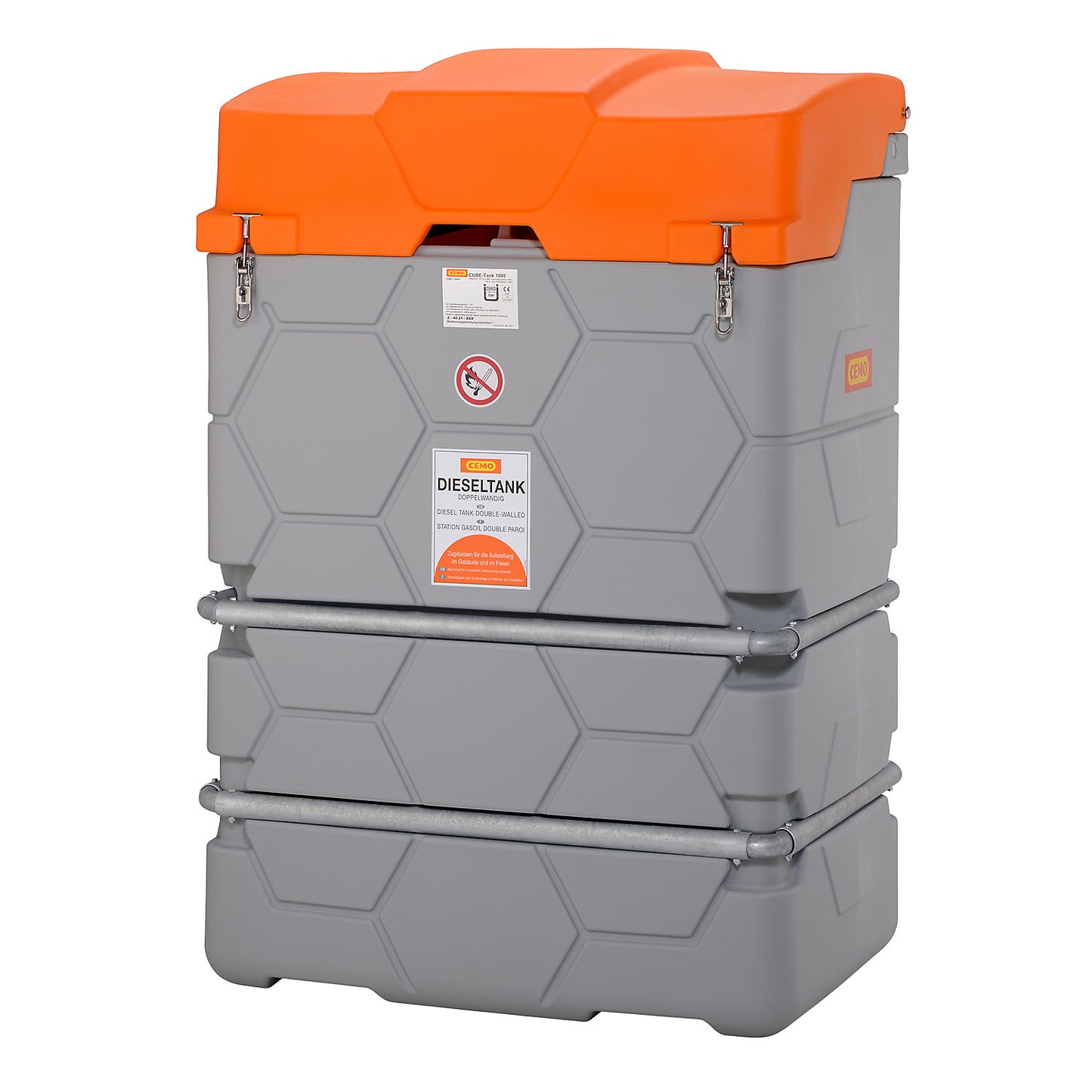 CUBE diesel tank, Outdoor Premium, capacity 1000 l, with electric pump 56 l/min.