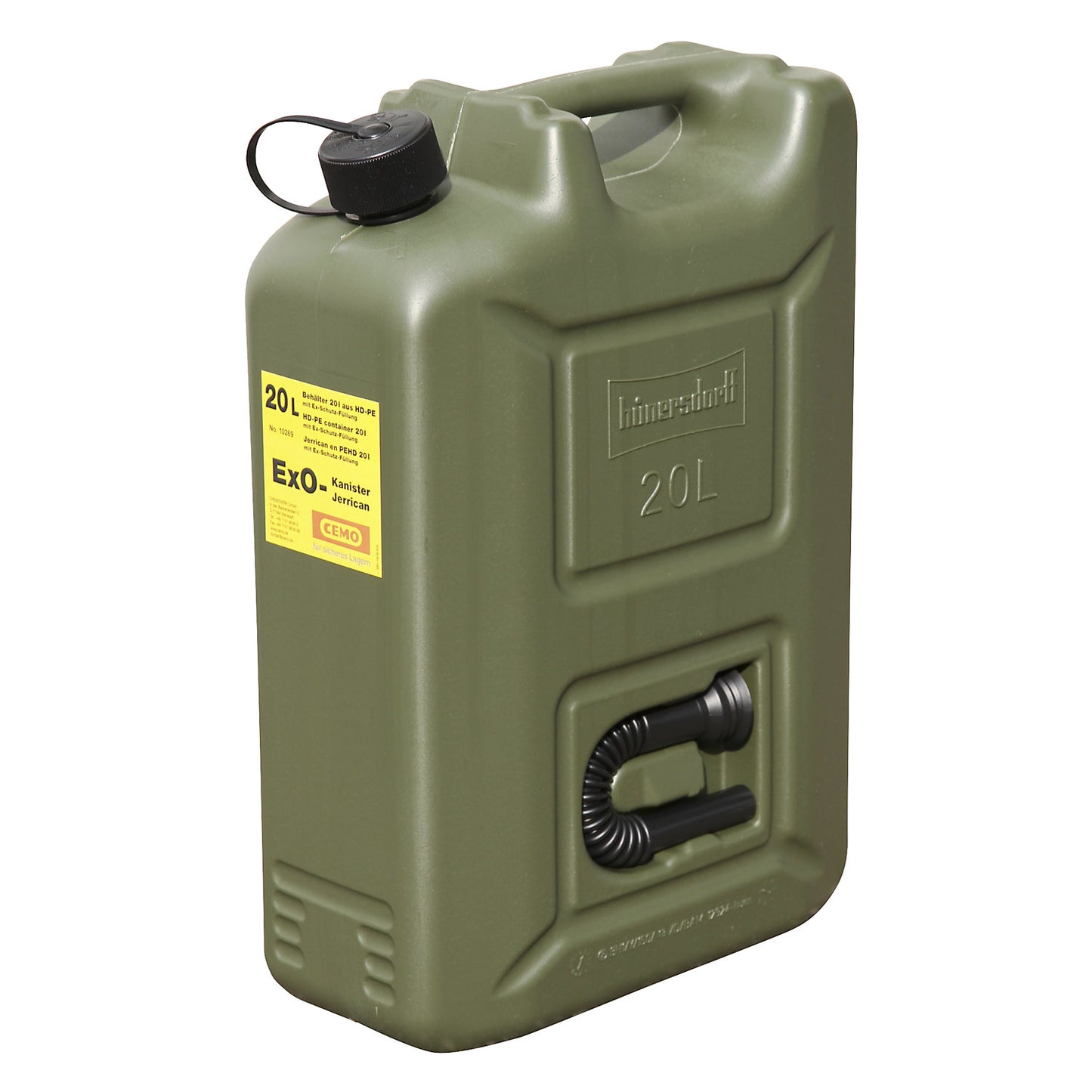 Ex0 canister, non-explosive, with explosion protection filling, capacity 20 l.