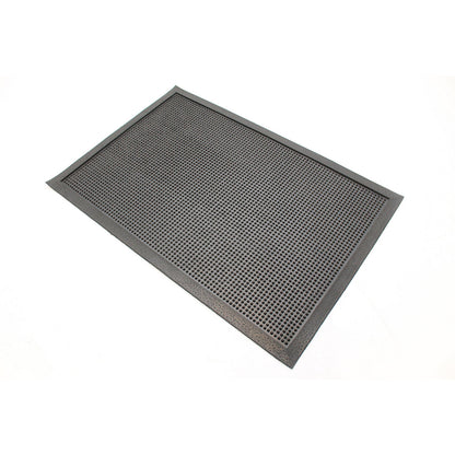 Rubber all-weather matting, black, LxW 1800 x 900 mm.