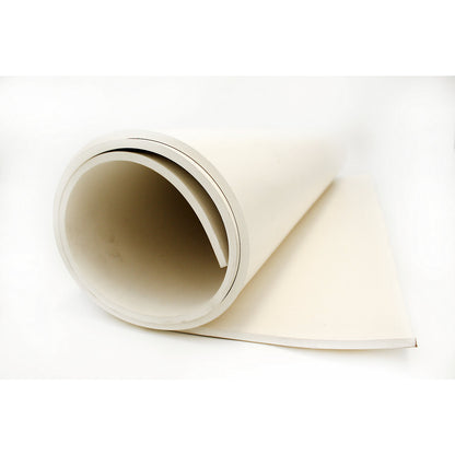 Industrial rubber, white, per metre, width 1400 mm.