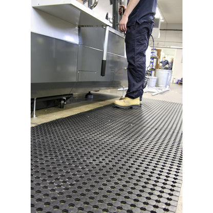 Unimat drainage runner, height 10 mm, black, width 900 mm.