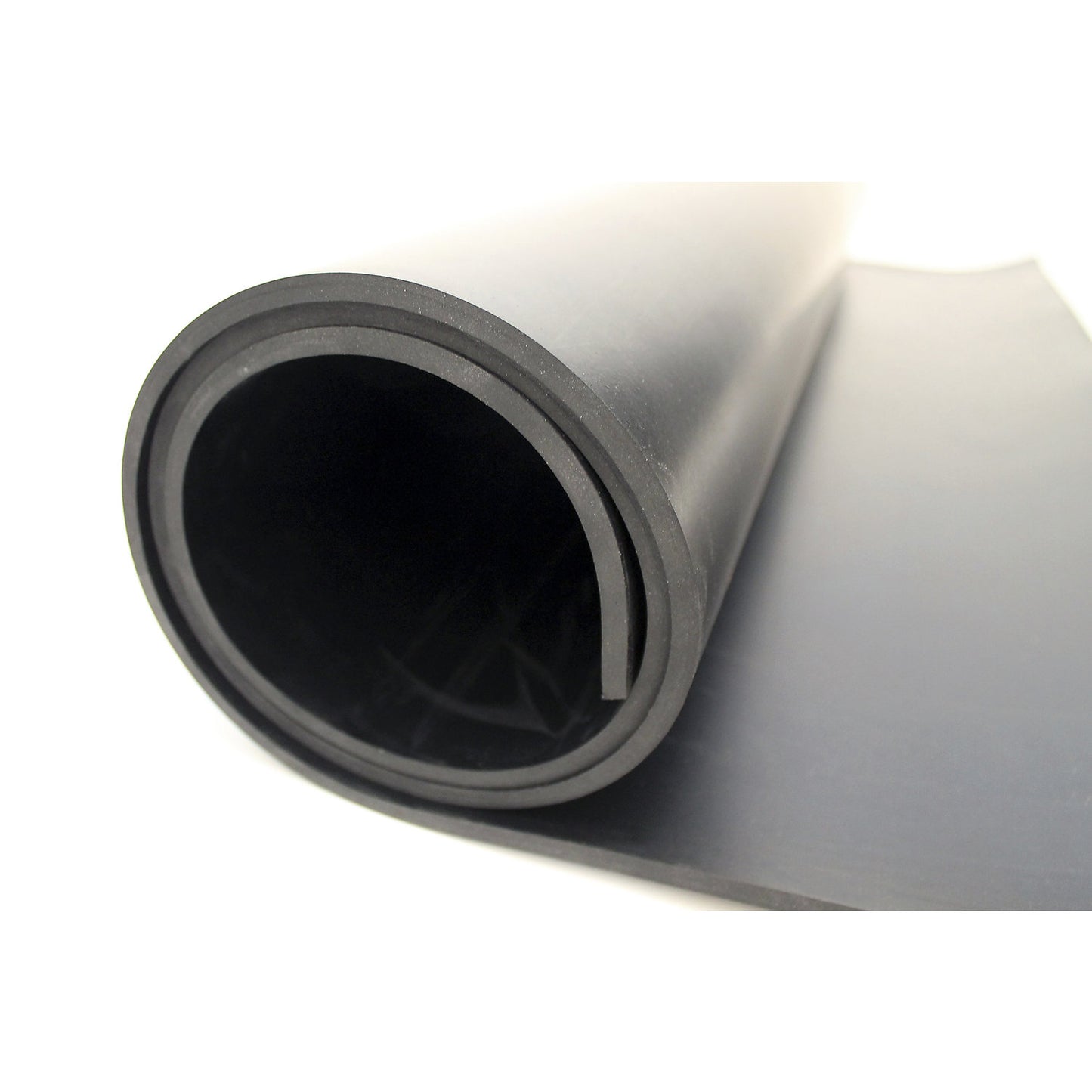 Standard industrial rubber, per metre, max. roll length 10 m, height 1.5 mm.
