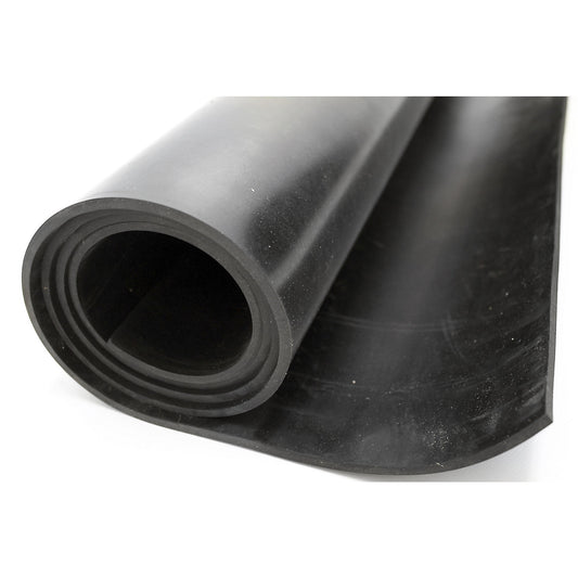EPDM industrial rubber, black, per metre, height 3 mm.
