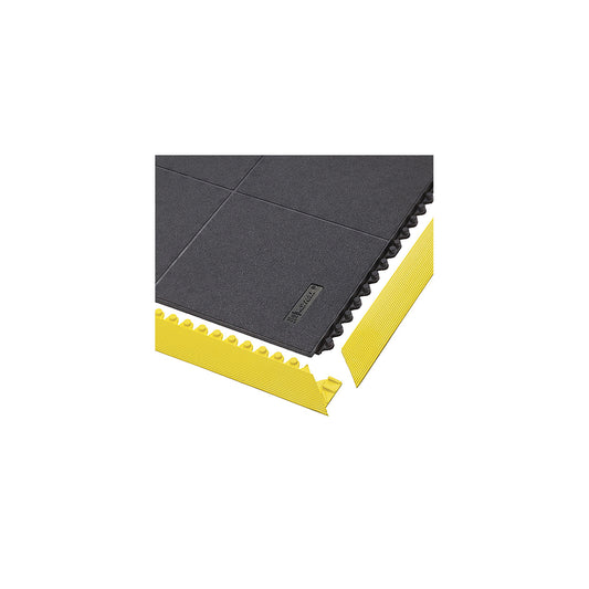 Cushion Ease Solid™ closed natural rubber plug-in system, LxWxH 910 x 910 x 19 mm, black.