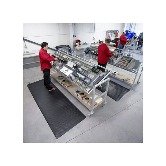 Diamond Stat™ ESD matting, width 910 mm, sold by the metre, black.