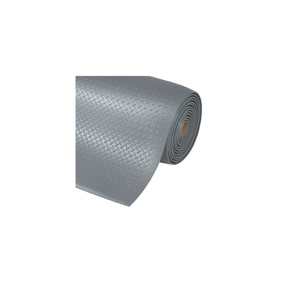 Diamond Sof-Tred™ workstation matting, width 1220 mm, sold by the metre, grey.