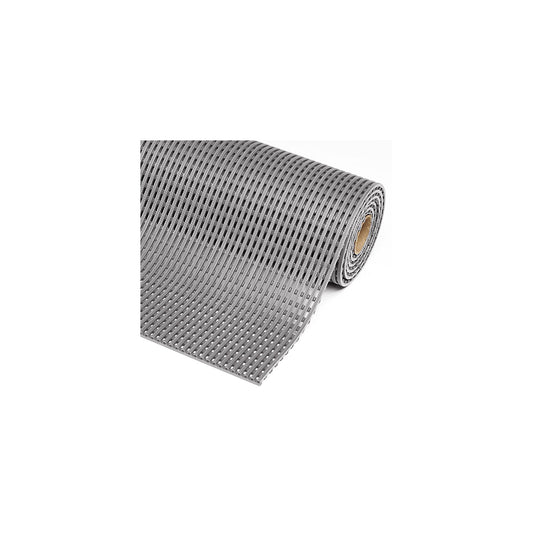 Non-slip matting, PVC, width 600 mm, sold by the metre, grey.
