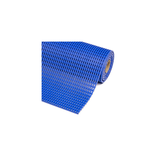 Non-slip matting, PVC, width 600 mm, sold by the metre, blue.