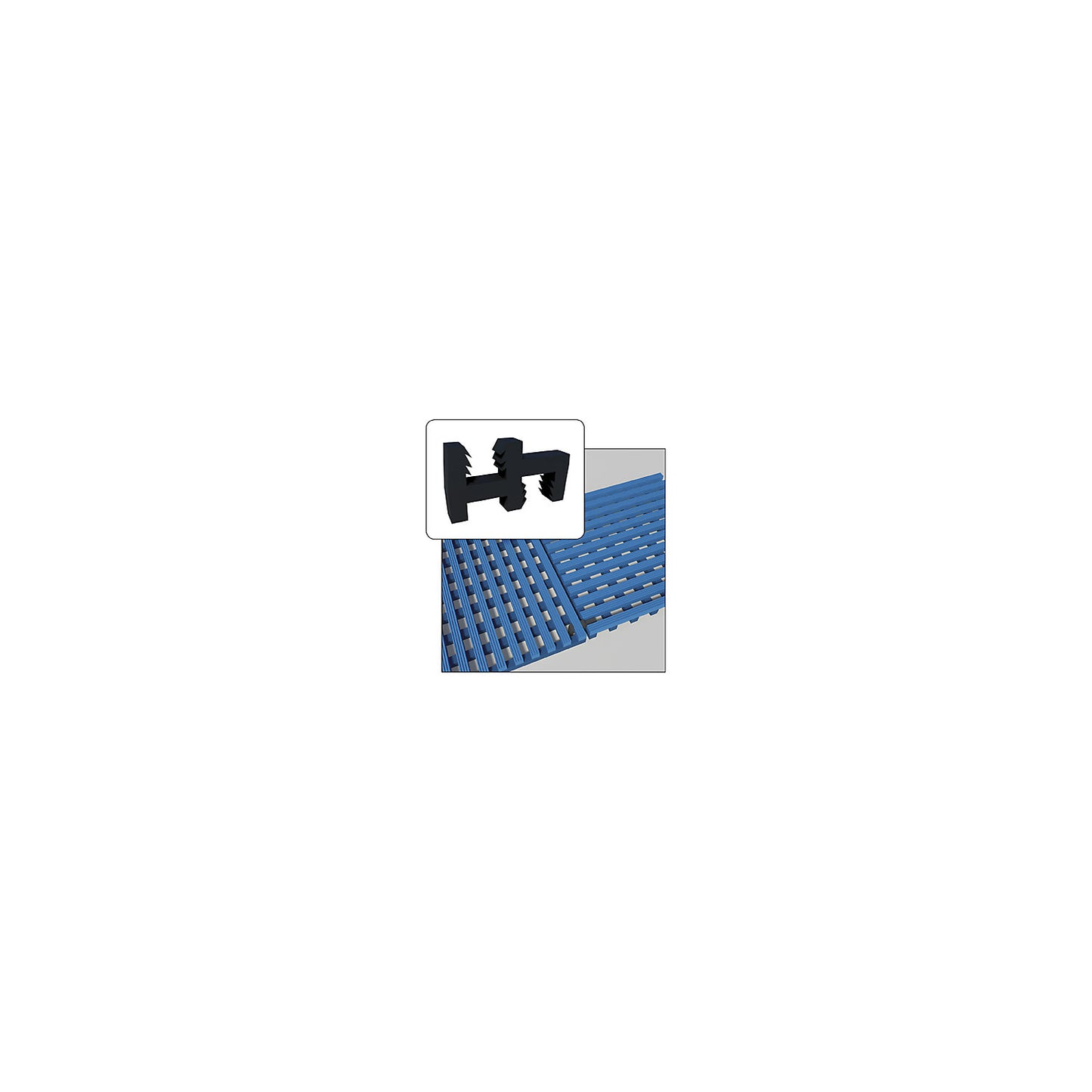 Connector, black, for non-slip matting, for 90° connection.