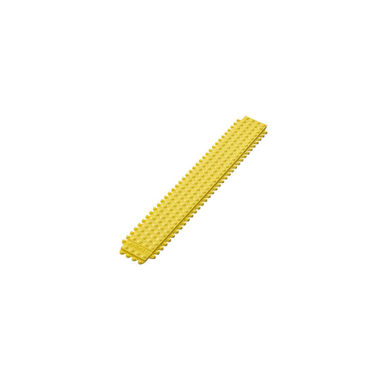 Connecting edge, yellow, LxWxH 910 x 100 x 13 mm, connecting edge yellow, studded.