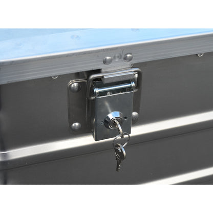 Aluminium container truck, solid panel, with cover, lockable, capacity 656 l.
