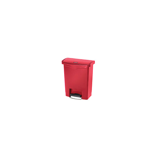 SLIM JIM® foot pedal bin, made of polyethylene, 30 l, red.