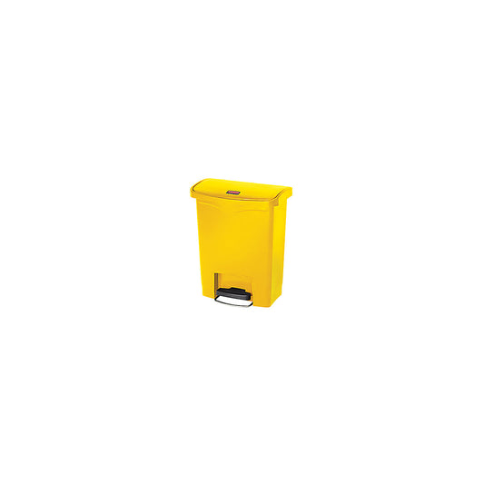 SLIM JIM® foot pedal bin, made of polyethylene, 30 l, yellow.