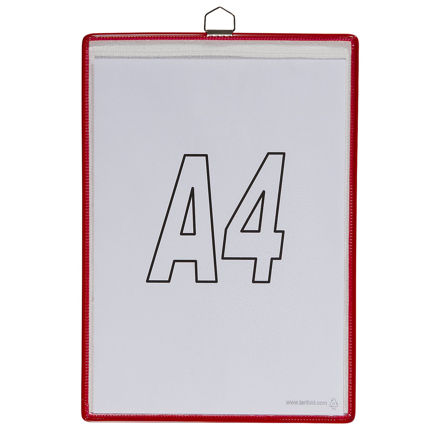Clear view pocket, for size A4, red, pack of 10.