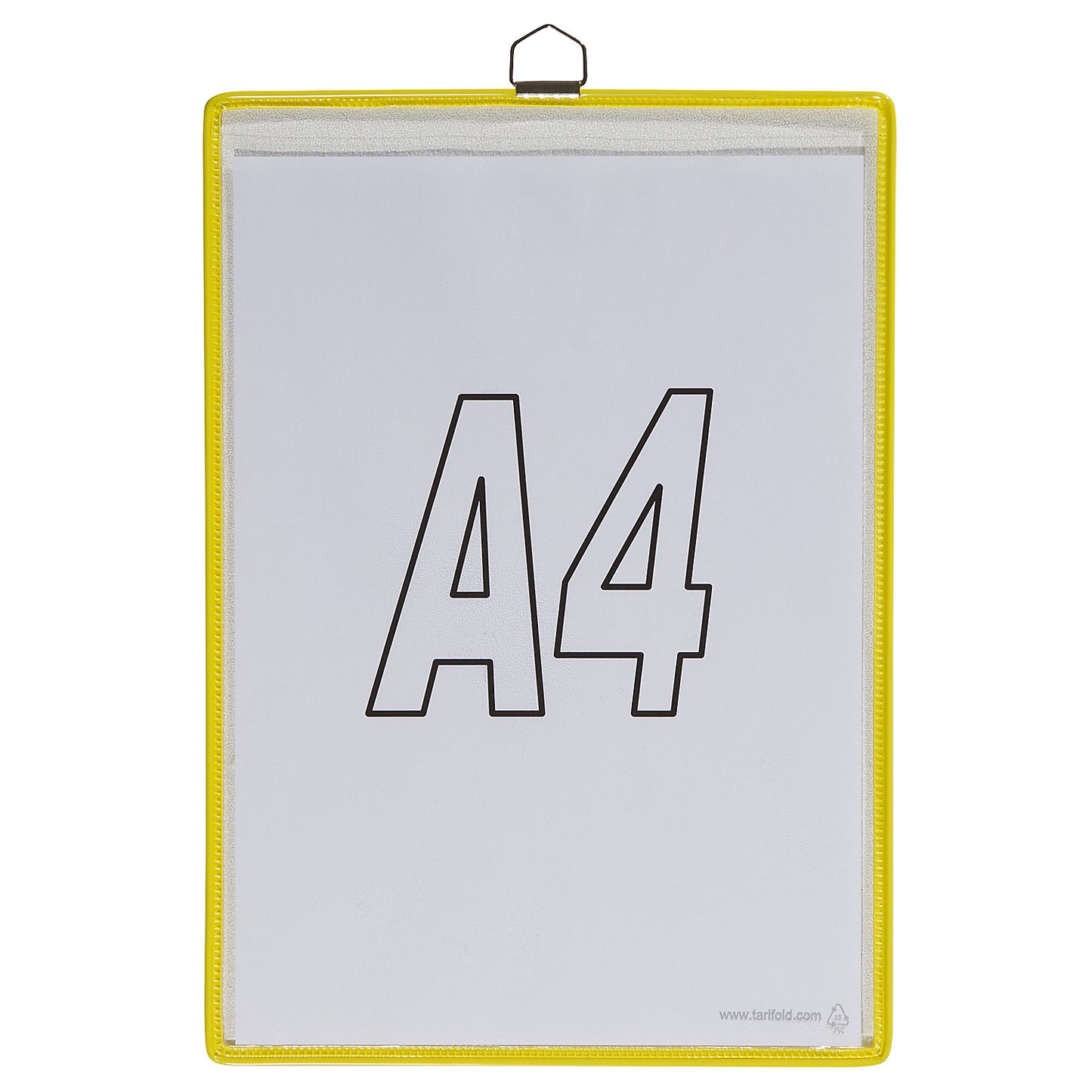 Clear view pocket, for size A4, yellow, pack of 10.