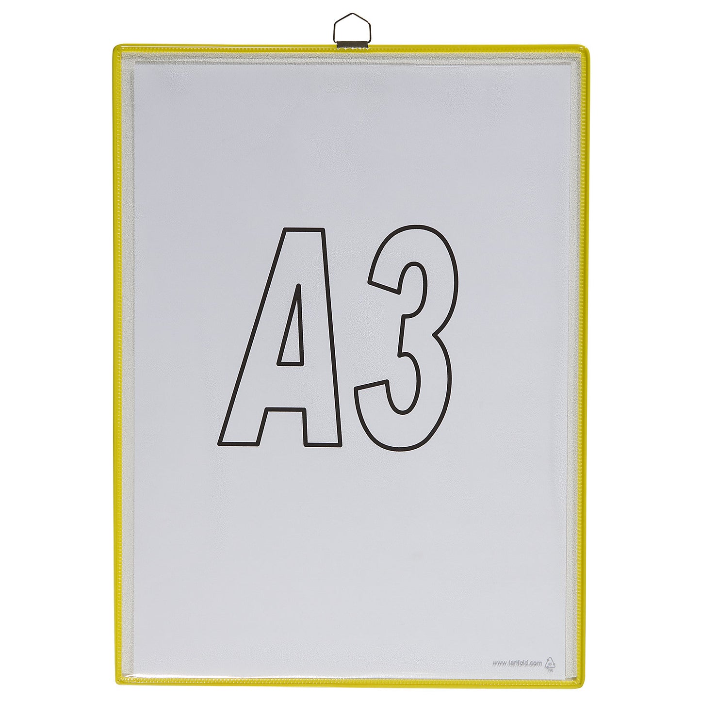 Clear view pocket, for size A3, yellow, pack of 10.