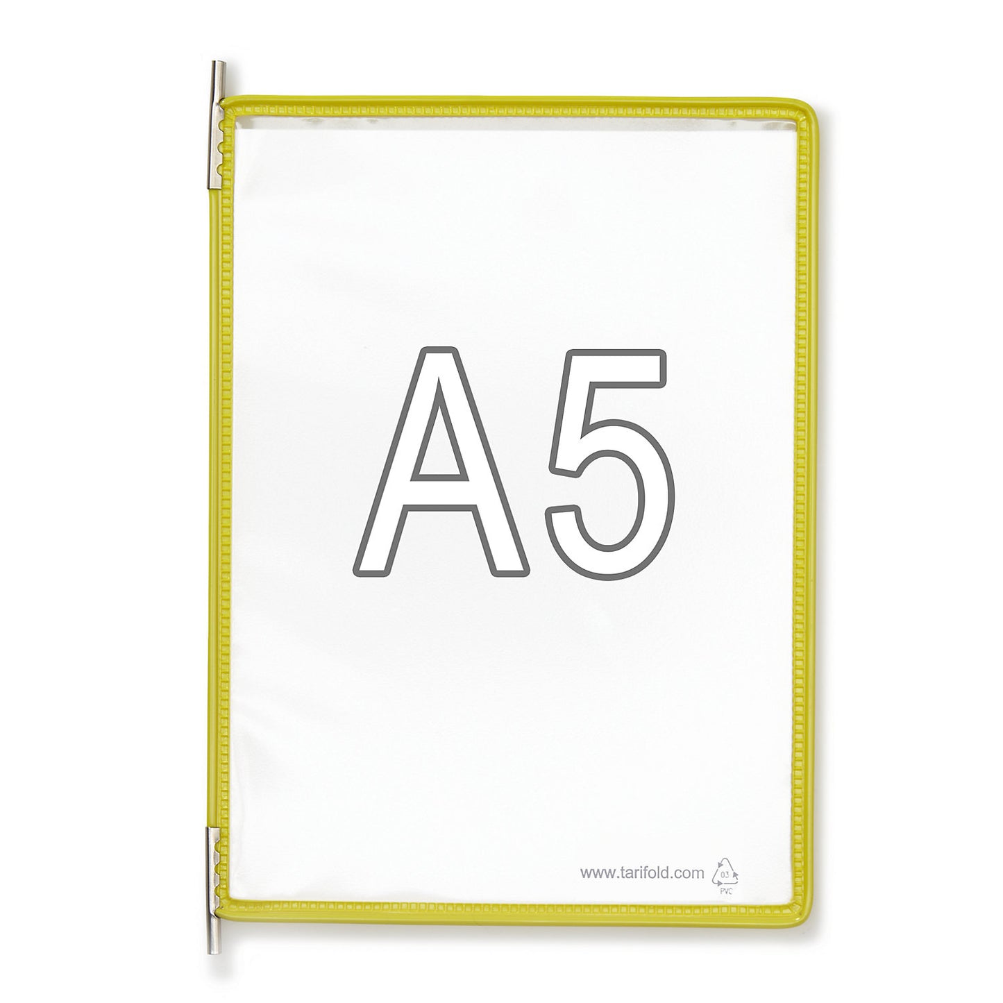 Clear view panel, pack of 10, for A5, yellow.