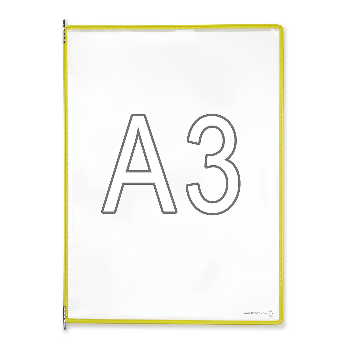 Clear view panel, pack of 10, for A3, yellow.