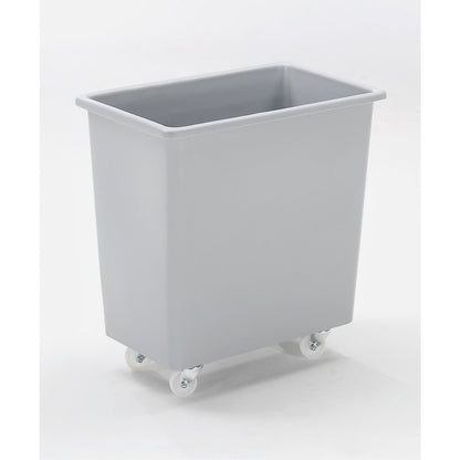 Mobile square polyethylene containers, capacity 135 l, grey.