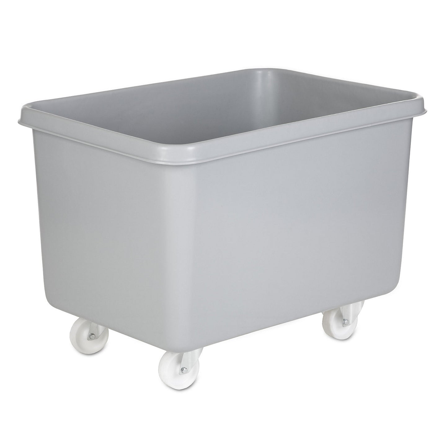 Mobile square polyethylene containers, capacity 340 l, grey.