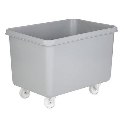 Mobile square polyethylene containers, capacity 340 l, grey.