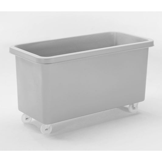 Mobile square polyethylene containers, capacity 450 l, grey.