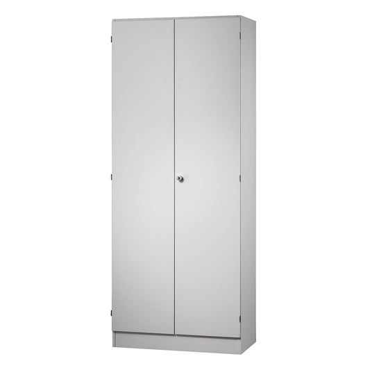 Filing cupboard, 4 shelves, HxWxD 2004 x 800 x 420 mm, light grey.