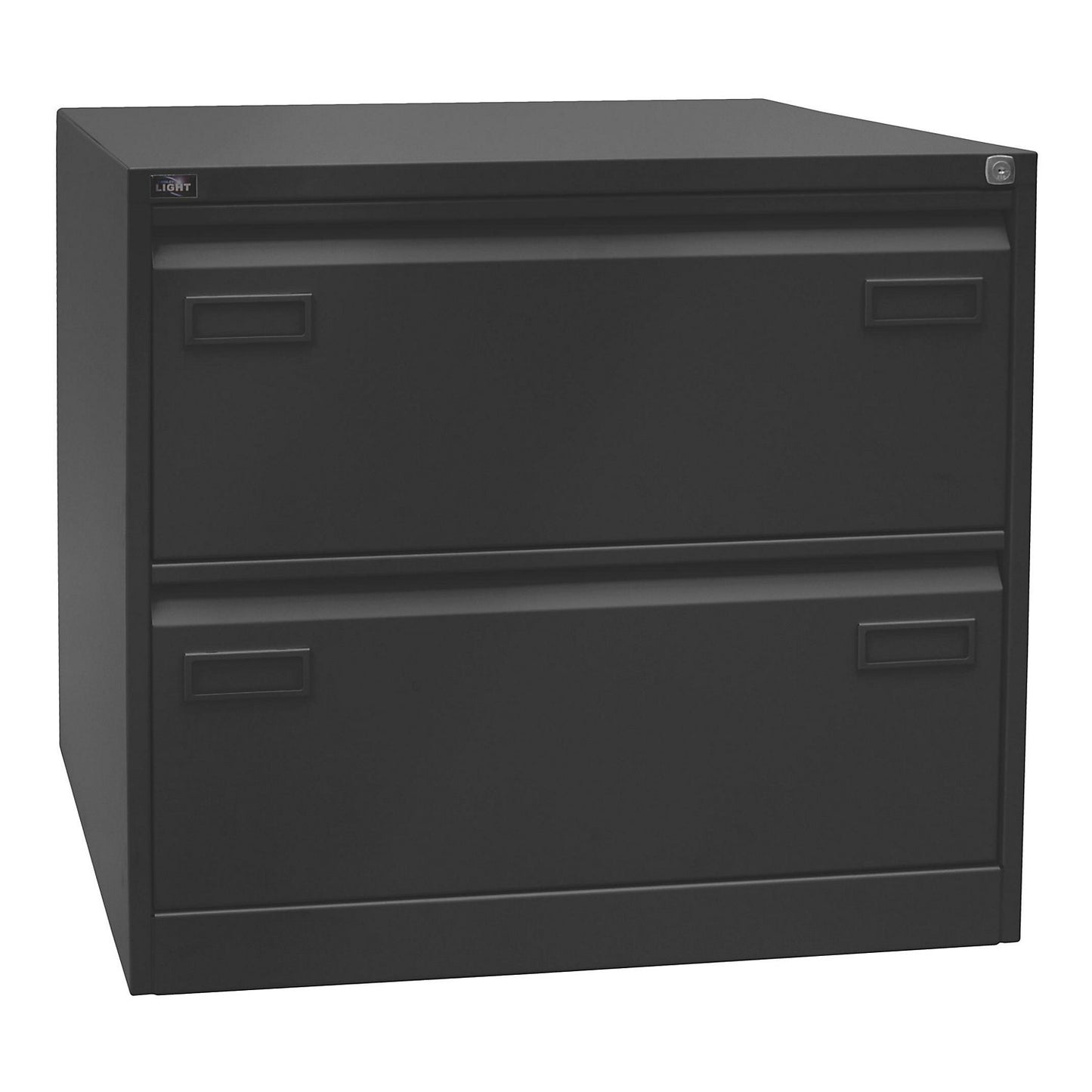 LIGHT suspension file cabinet, 2-track, 2 A4 drawers, black.