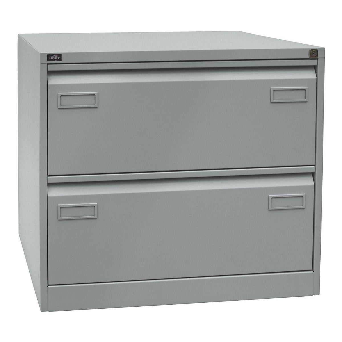LIGHT suspension file cabinet, 2-track, 2 A4 drawers, silver.
