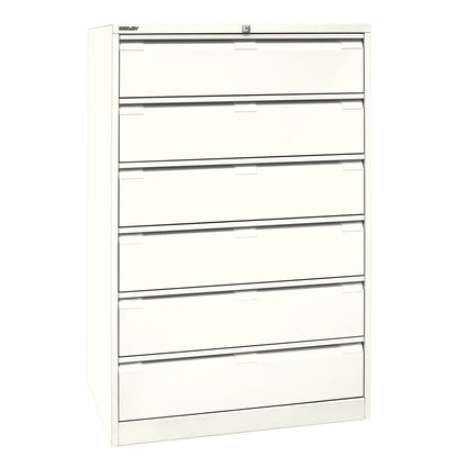 Card file cabinet, triple track, A5, 6 drawers, pure white.