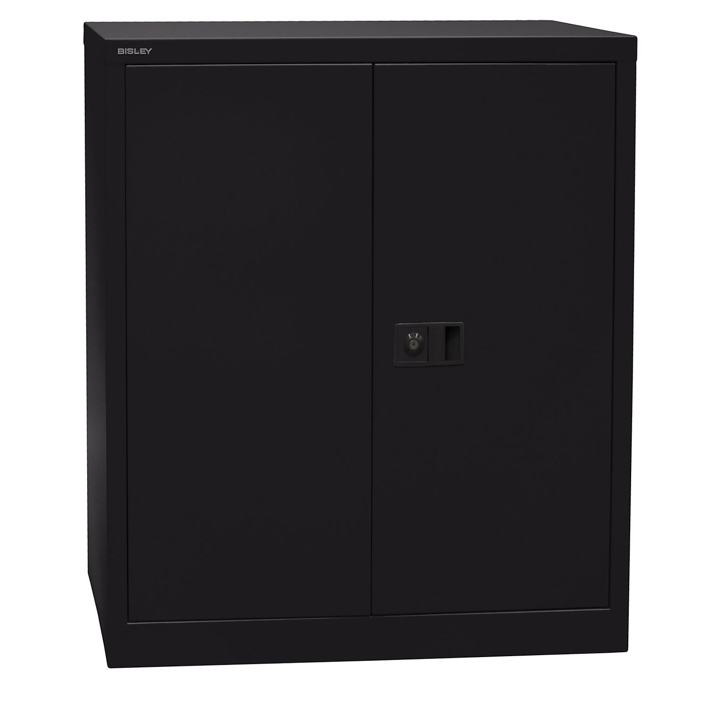 UNIVERSAL double door cupboard, HxWxD 1000 x 914 x 400 mm, 1 shelf, 2 file heights, black.