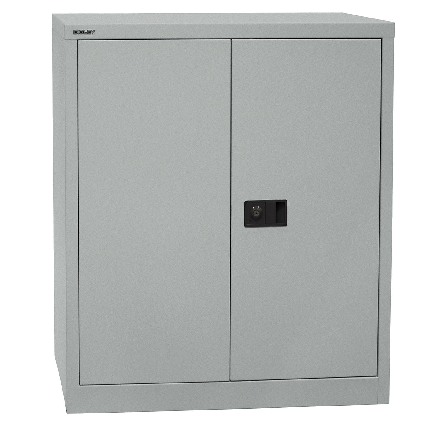 UNIVERSAL double door cupboard, HxWxD 1000 x 914 x 400 mm, 1 shelf, 2 file heights, silver.