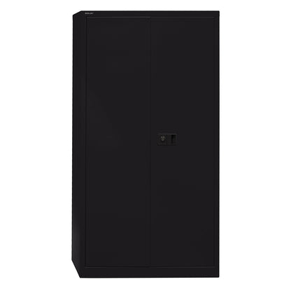 UNIVERSAL double door cupboard, HxWxD 1806 x 914 x 400 mm, 3 shelves, 4 file heights, black.