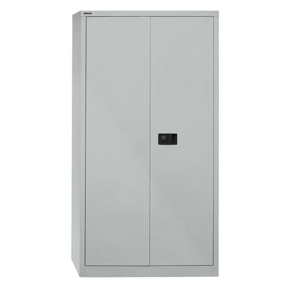 UNIVERSAL double door cupboard, HxWxD 1806 x 914 x 400 mm, 3 shelves, 4 file heights, silver.