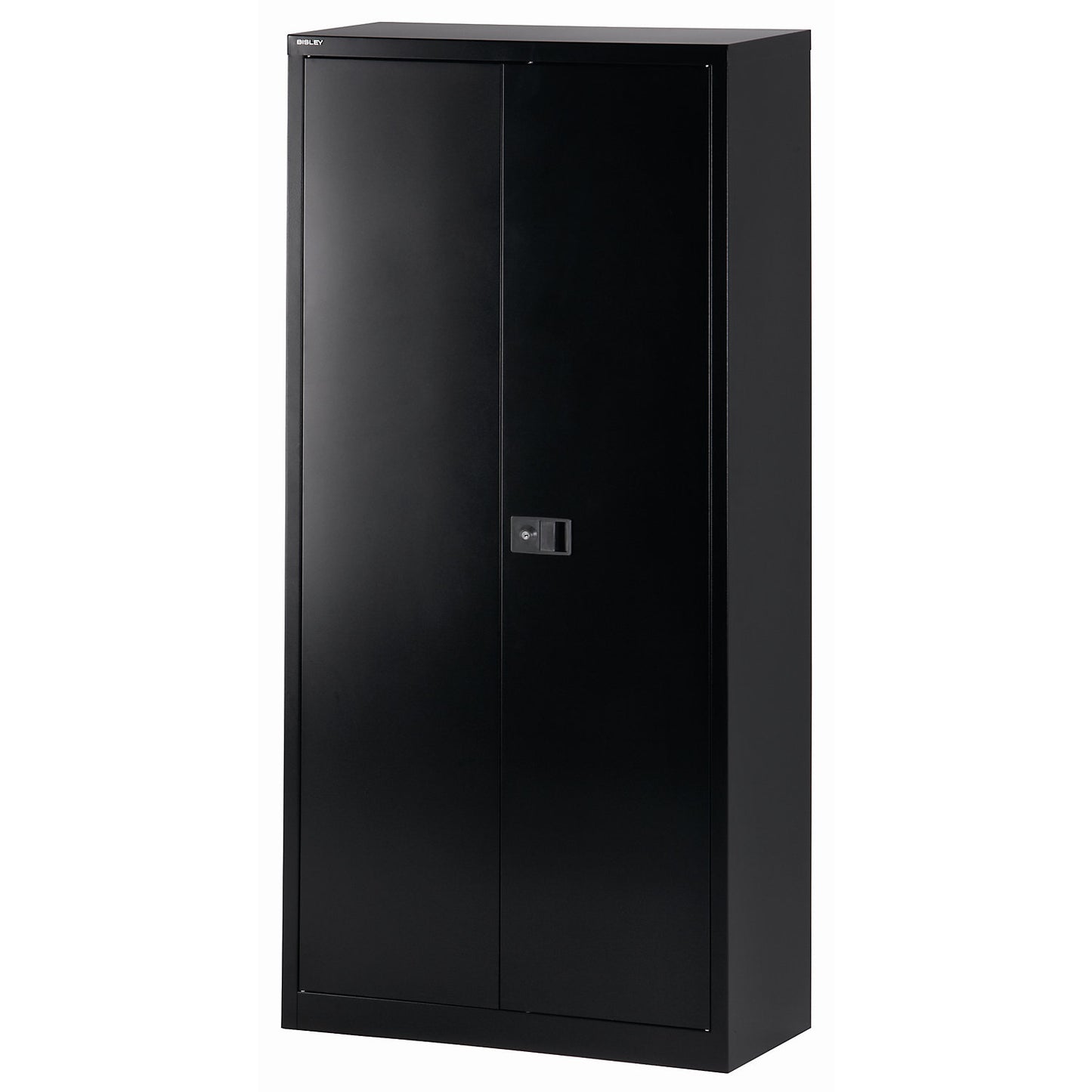 UNIVERSAL double door cupboard, HxWxD 1950 x 914 x 400 mm, with wardrobe insert, black.