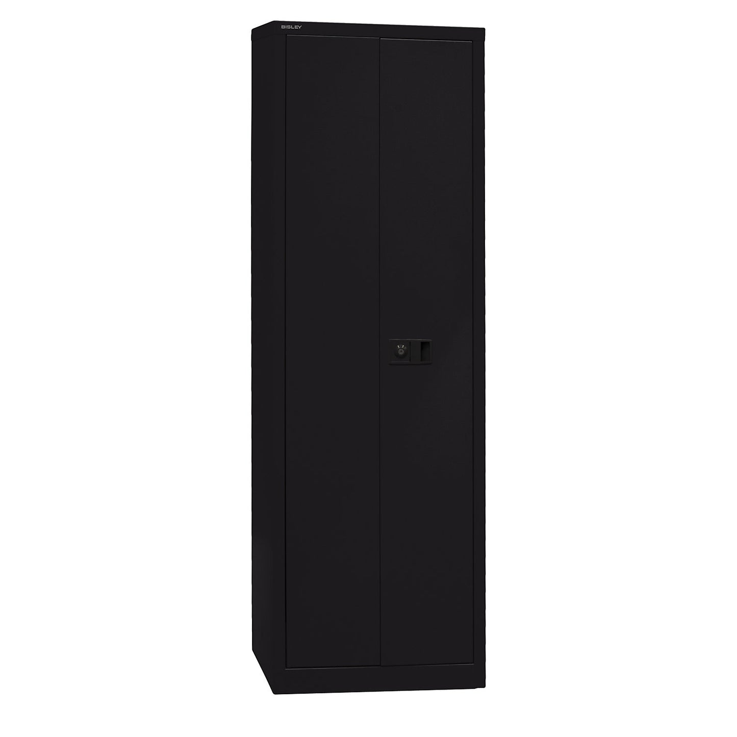 UNIVERSAL double door cupboard, HxWxD 1950 x 600 x 400 mm, 4 shelves, 5 file heights, black.