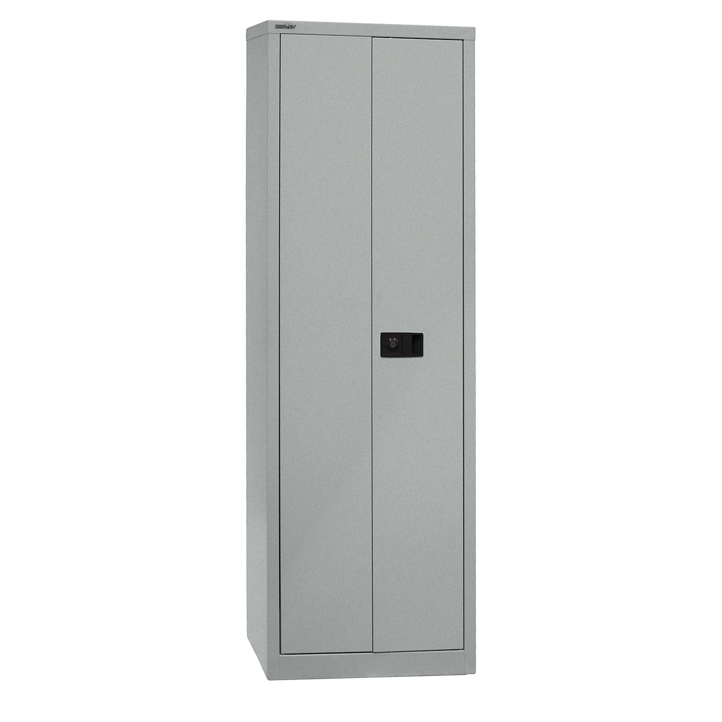 UNIVERSAL double door cupboard, HxWxD 1950 x 600 x 400 mm, 4 shelves, 5 file heights, silver.