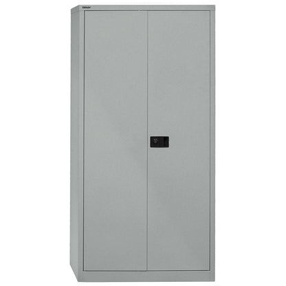 UNIVERSAL double door cupboard, HxWxD 1950 x 914 x 400 mm, 4 shelves, 5 file heights, silver.