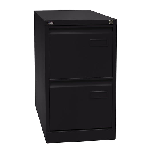 LIGHT suspension file cabinet, 1-track, 2 A4 drawers, black.