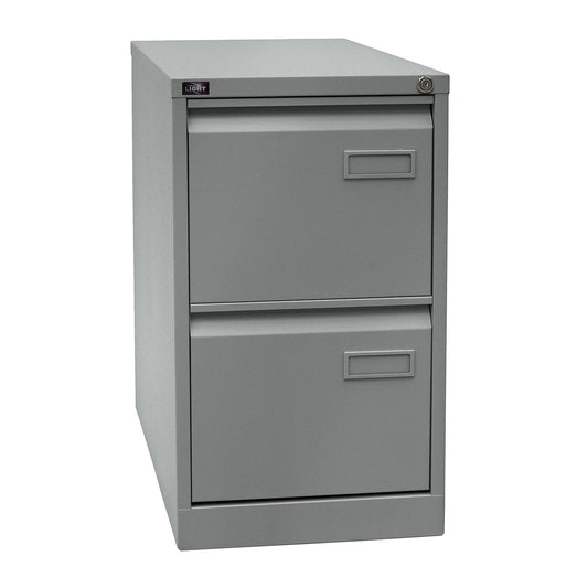 LIGHT suspension file cabinet, 1-track, 2 A4 drawers, silver.