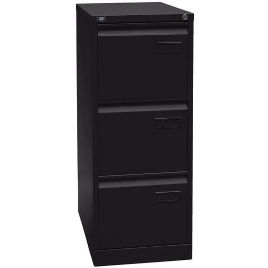 LIGHT suspension file cabinet, 1-track, 3 A4 drawers, black.