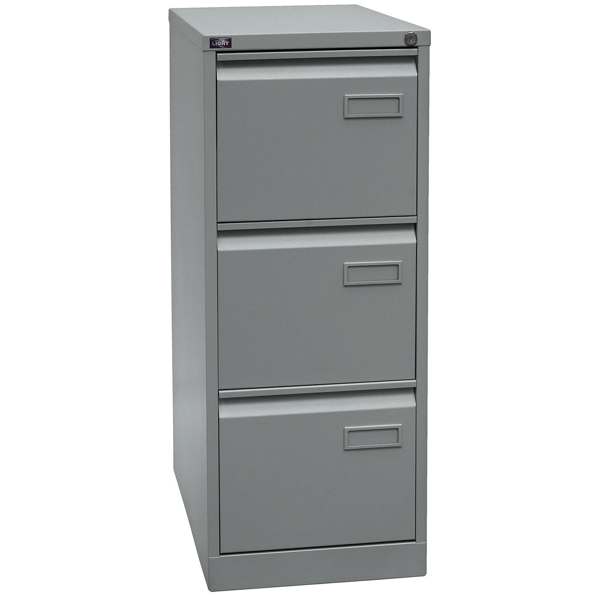 LIGHT suspension file cabinet, 1-track, 3 A4 drawers, silver.