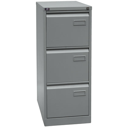 LIGHT suspension file cabinet, 1-track, 3 A4 drawers, silver.