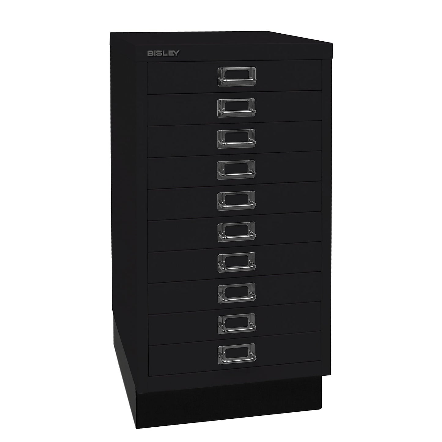 MultiDrawer™ 29 series, with plinth, A3, 10 drawers, black.