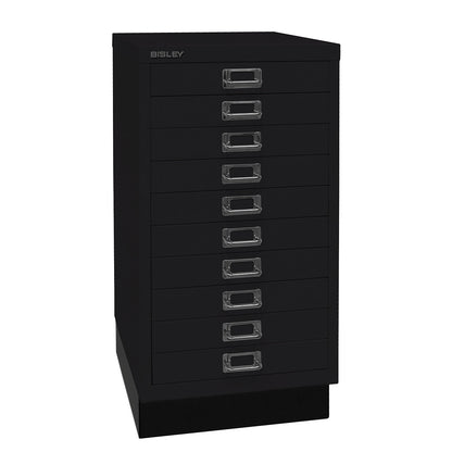 MultiDrawer™ 29 series, with plinth, A3, 10 drawers, black.