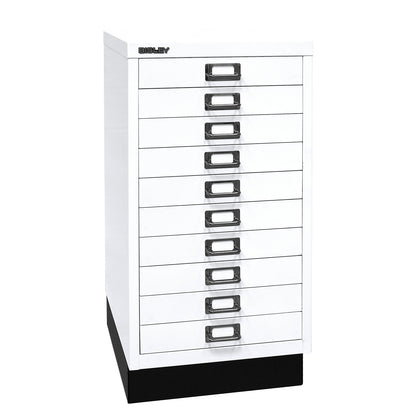 MultiDrawer™ 29 series, with plinth, A3, 10 drawers, traffic white.